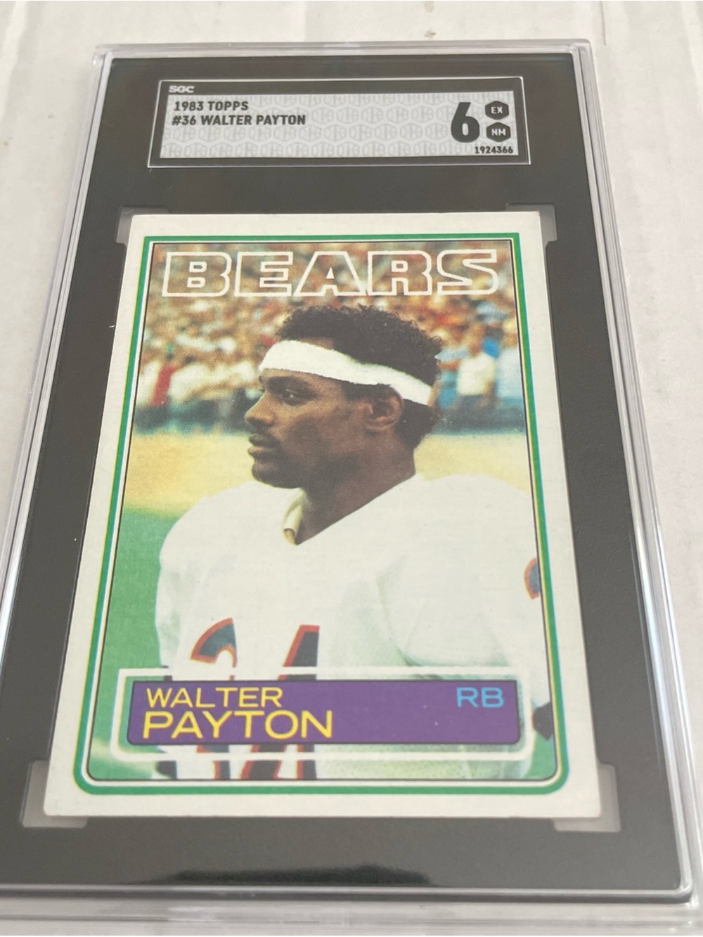 1983 Topps #36 Walter Payton SGC 6 Vintage Football Card Chicago Bears